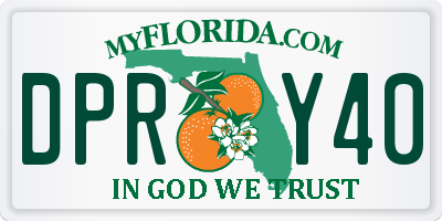 FL license plate DPRY40