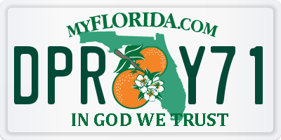 FL license plate DPRY71