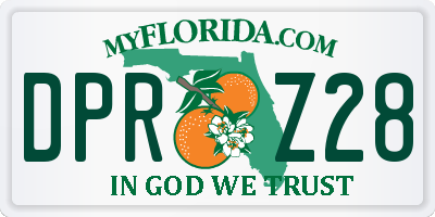 FL license plate DPRZ28