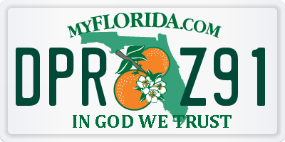 FL license plate DPRZ91
