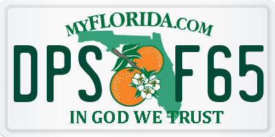 FL license plate DPSF65