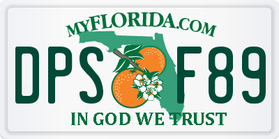 FL license plate DPSF89