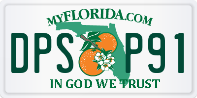 FL license plate DPSP91
