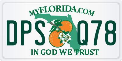 FL license plate DPSQ78