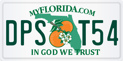 FL license plate DPST54