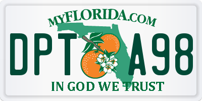 FL license plate DPTA98