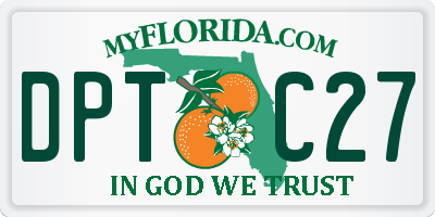 FL license plate DPTC27