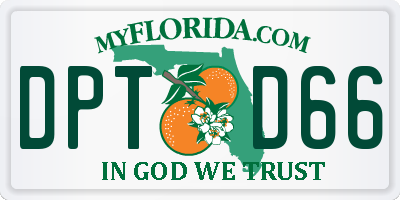 FL license plate DPTD66