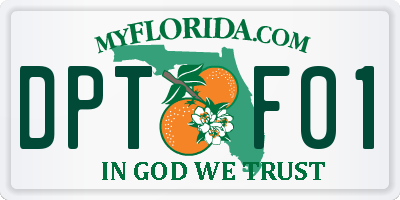 FL license plate DPTF01