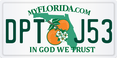 FL license plate DPTJ53