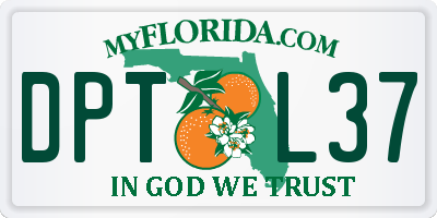 FL license plate DPTL37