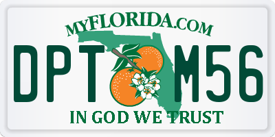 FL license plate DPTM56