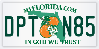 FL license plate DPTN85