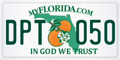 FL license plate DPTO50