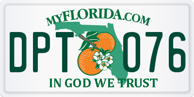 FL license plate DPTO76