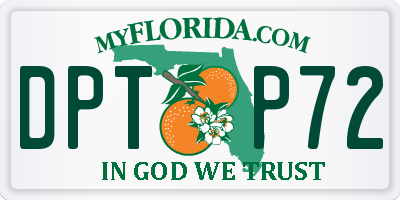 FL license plate DPTP72