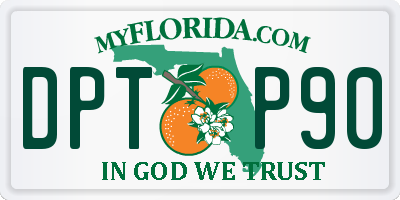 FL license plate DPTP90