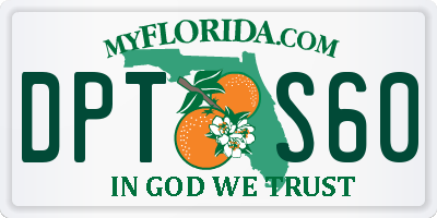 FL license plate DPTS60