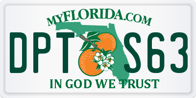 FL license plate DPTS63