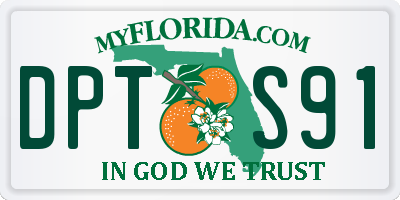FL license plate DPTS91