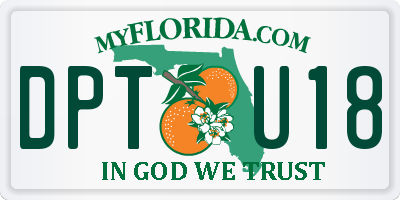 FL license plate DPTU18