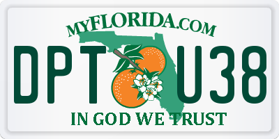 FL license plate DPTU38
