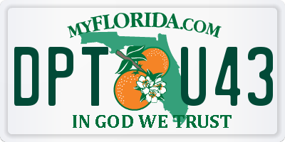 FL license plate DPTU43