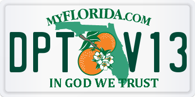 FL license plate DPTV13