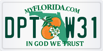 FL license plate DPTW31