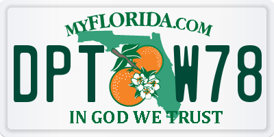 FL license plate DPTW78