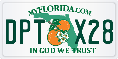 FL license plate DPTX28