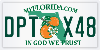 FL license plate DPTX48