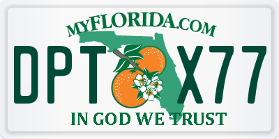 FL license plate DPTX77
