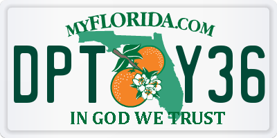 FL license plate DPTY36