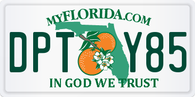FL license plate DPTY85