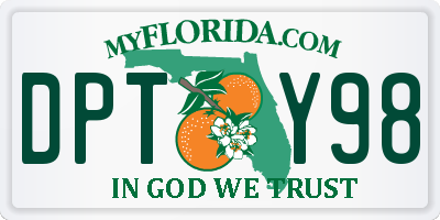 FL license plate DPTY98
