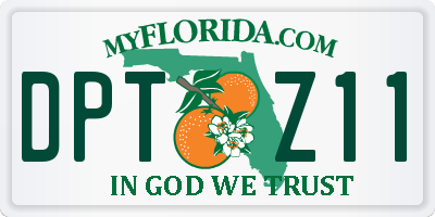 FL license plate DPTZ11