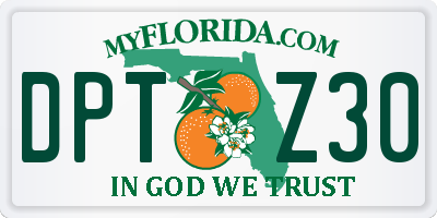 FL license plate DPTZ30