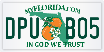 FL license plate DPUB05