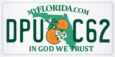 FL license plate DPUC62