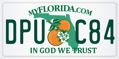 FL license plate DPUC84