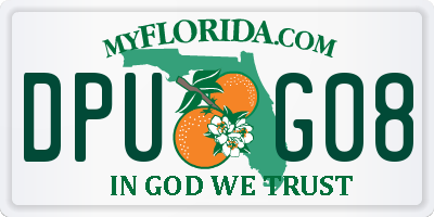 FL license plate DPUG08