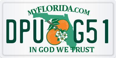FL license plate DPUG51