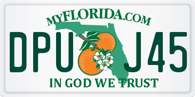 FL license plate DPUJ45