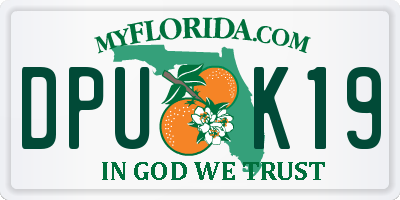 FL license plate DPUK19