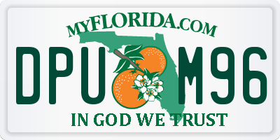 FL license plate DPUM96