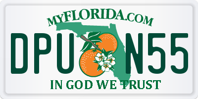 FL license plate DPUN55