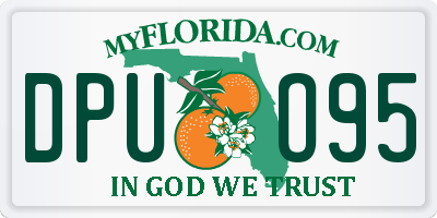 FL license plate DPUO95