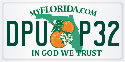 FL license plate DPUP32