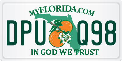 FL license plate DPUQ98